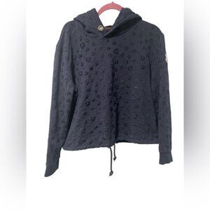 Wanakome Canada Navy Textured Hoodie  X
